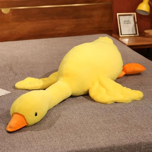 Diexgiyかわいい柔らかい動物のぬいぐるみガチョウ/アヒル抱き枕クッションお腹枕子供のおもちゃ女の子ギフト人形 (130 センチメートル (大)、ユニバーサル) (50cm,イエロー)
