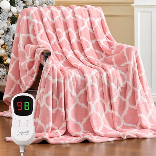 Homemate Heated Blanket Electric Throw - 50“x60“ Heating Blanket with