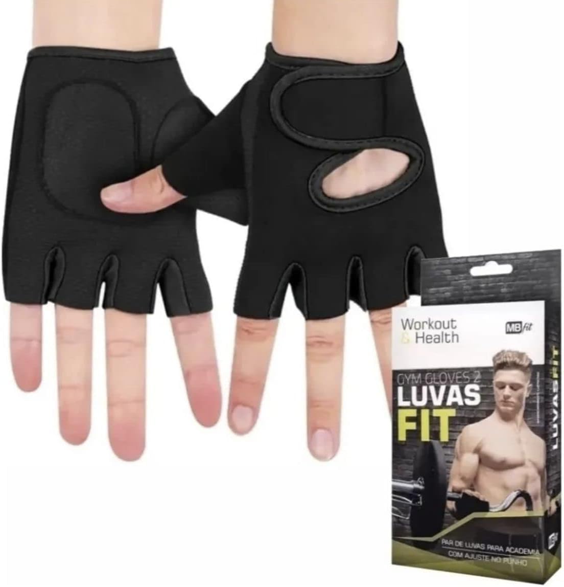 Luva Musculação Para Treino Ajustável Unissex - Par