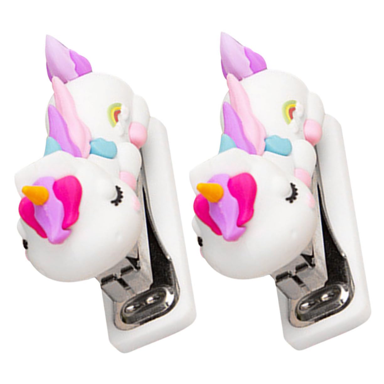 Operitacx 8stücke Niedliche Einhorn-stapler Tragbarer Handstapler Für Zuhause Und Büro Für Studenten Ästhetische Schreibtischaccessoires Heftgerät Für Schule Und Arbeit