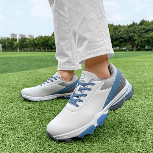 Image of Spikes Golf Shoes Men Training Golf Sneakers Comfortable Walking Footwears for Golfers