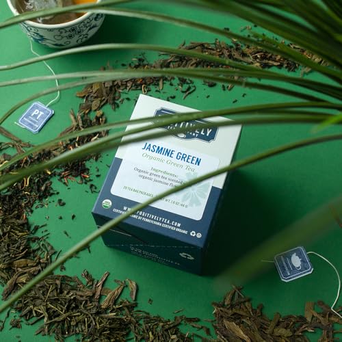 Image of Organic Positively Tea Company, Jasmine Green Tea Bags, 20 Count