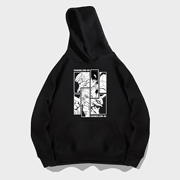 Felpe con Cappuccio Uomo Donna, Neon Genesis Evangelion Eva Print Felpe  Cotone Pettinato : Amazon.it: Abbigliamento