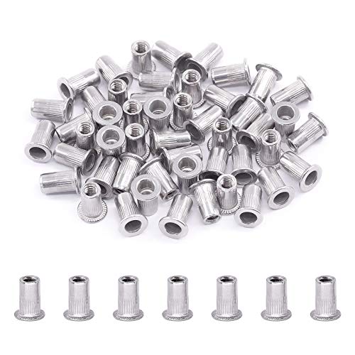 Swpeet 50 Stück Edelstahl Blindnietmuttern Sortiment