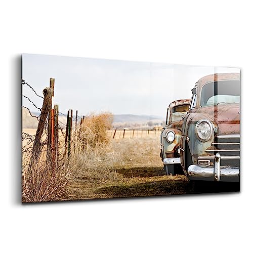 Peinture de décoration murale Wallfluent en verre 120x60cm pour salon et intérieur chaleureux