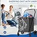 HABUTWAY Grocery Cart on Wheels for Groceries, Folding Shopping Carts with Liner, 110LBS Large Capacity Jumbo Grocery Cart with Dual Basket, 360° Rolling Laundry Cart, Lightweight Trolley for Senior