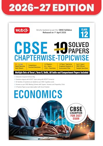 MTG CBSE Class 12 PYQs Book | 10 Years (2026-2017) Chapterwise To...