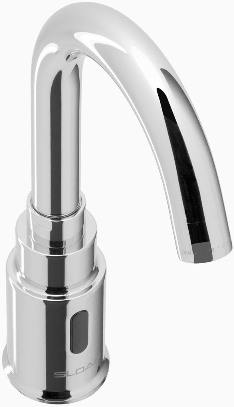 Sloan SF-2200 Sensor Activated Touch-Free Faucet, Commercial Grade with Mounting Hardware - 2.2 GPM Hardwired-Powered Deck-Mounted Gooseneck Body, Polished Chrome Finish, 3362109