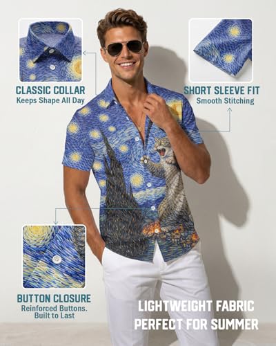 Image of 99TIMORO Fathers Movie Hawaiian Shirt for Men, Characters Button Down Short Sleeve Top, Summer Beach Gifts
