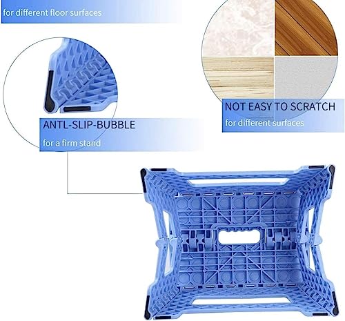 مقعد قابل للطي للأطفال بارتفاع 23 سم بلاستيكي قابل للطي للمطبخ والحمام والحديقة والداخل والخارج من سكاي-تاتش