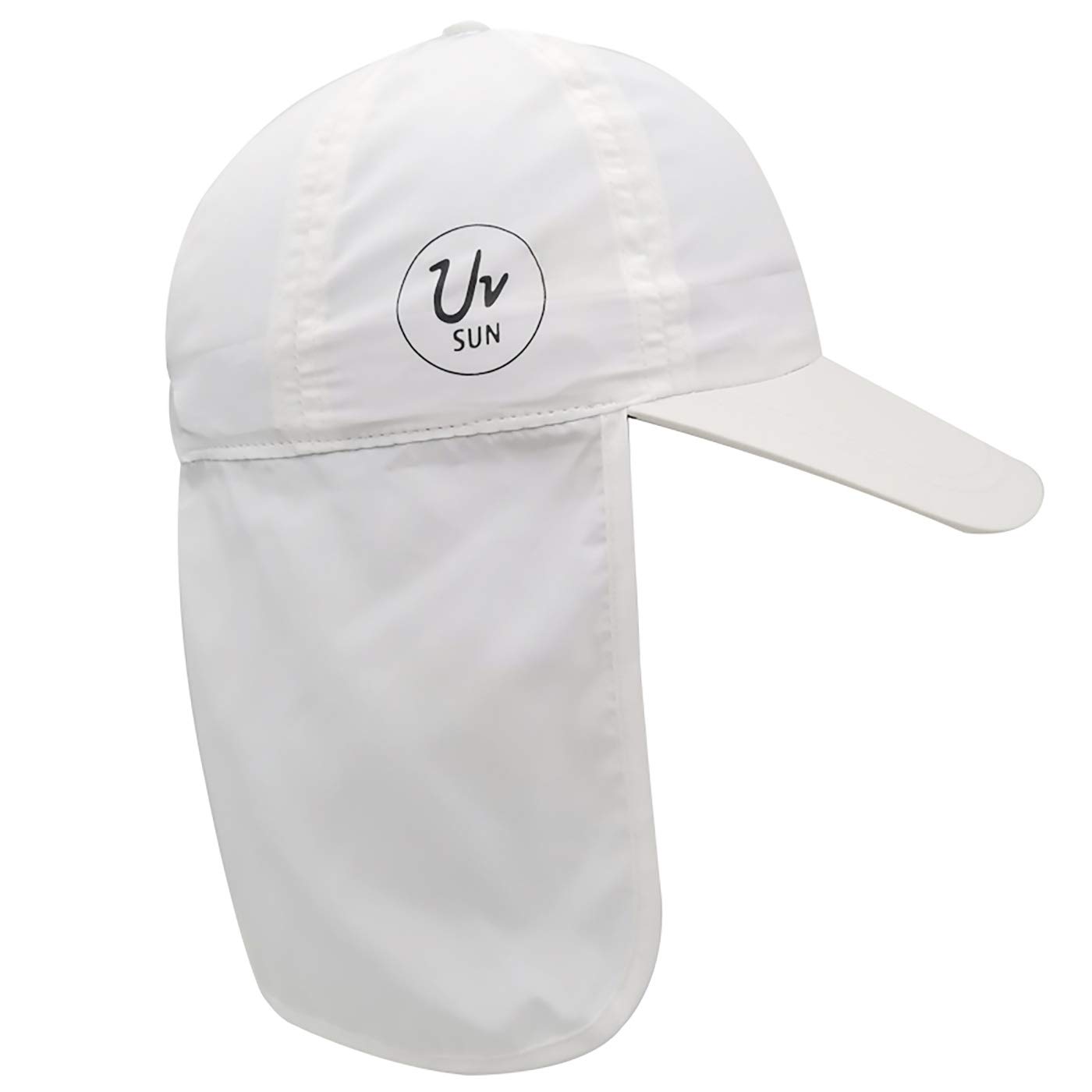Mfaz Morefaz Ltd Boys White Kids Junior Legionnaire Baseball Cap Girl Children Uv Upf 50+ Sun Protection (White)