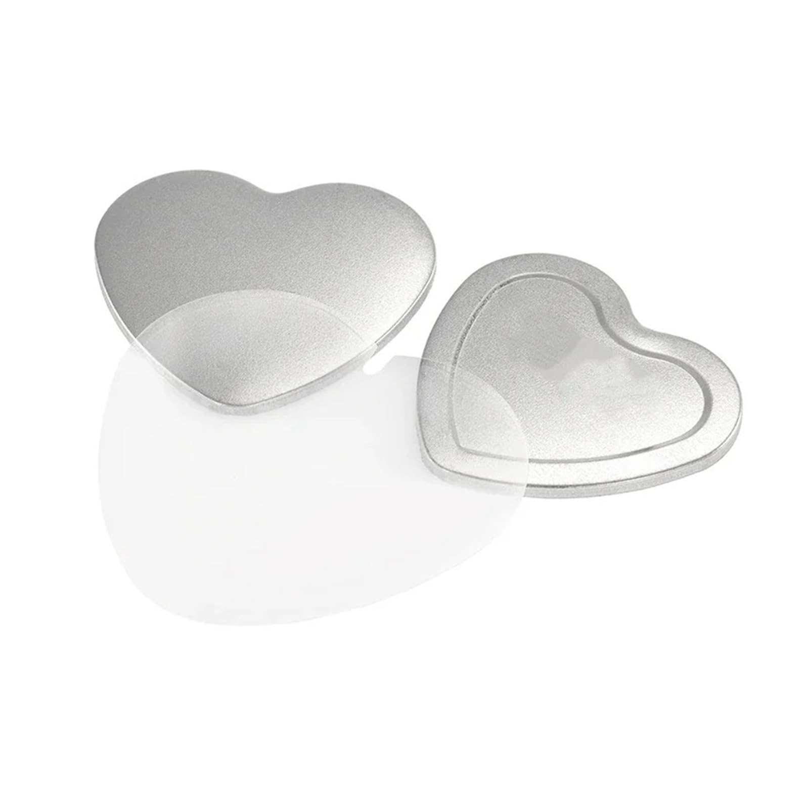 Lot de 100 badges en métal en forme de cœur, 57 x 53 mm, for fabrication de badges, aimants et épingles Compatible