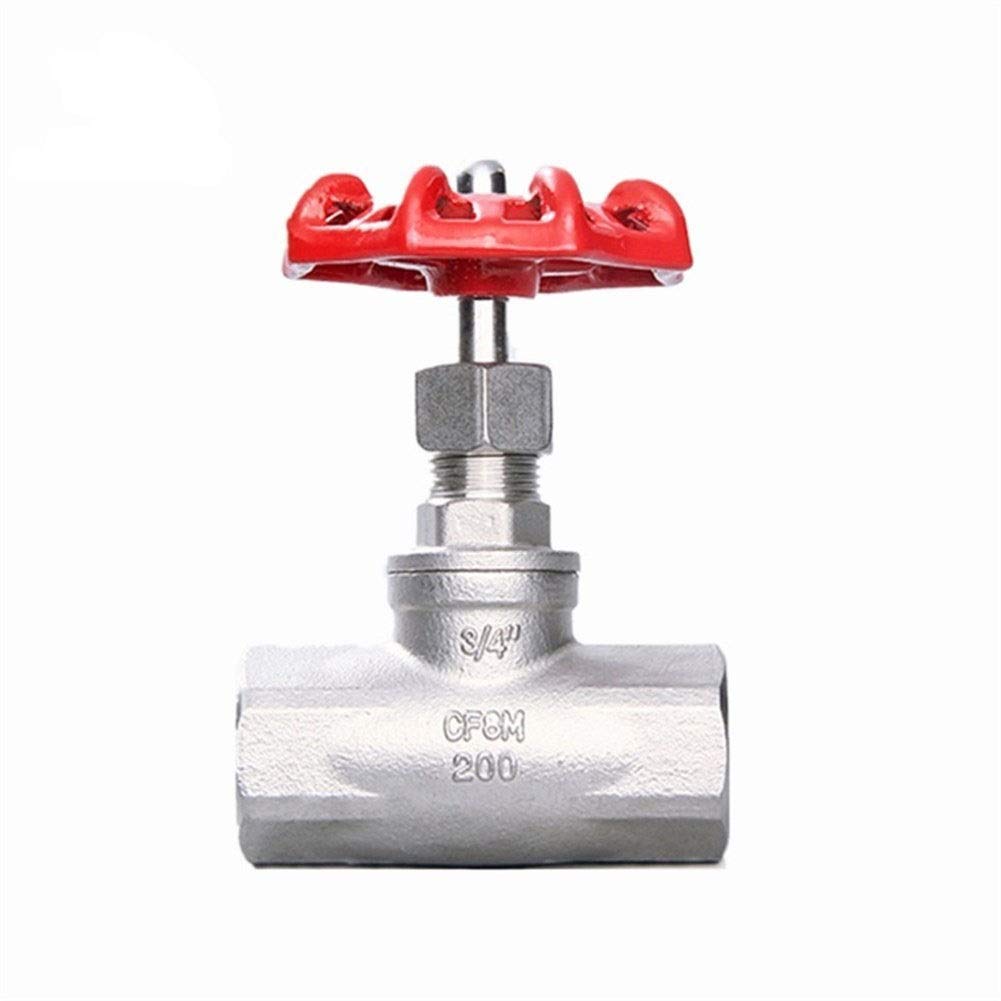 HDPHCRIUN 1/2 3/4 1 1-1/4 1-1/2 DN15-DN40 BSPT SS304 Stainless Steel Female Globe Shutoff Valve 1pc Useful(DN25)