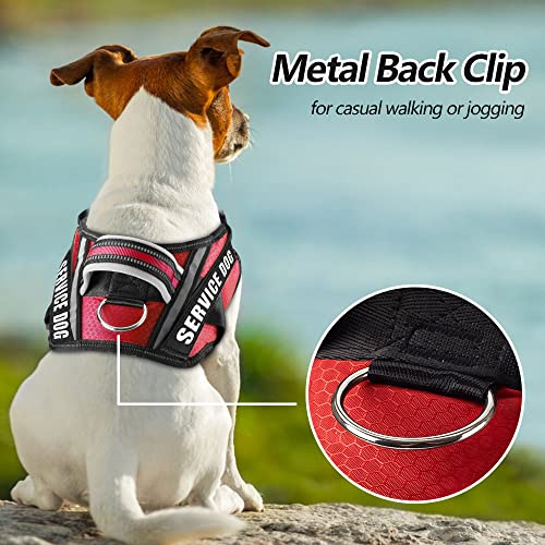 Dog Vest Harness And Patches Set, Animire In Training Service Dog Harness With 8 Dog Patches, Reflective Dog Vest With Handle For Small, Medium, Large, And Extra-Large Dogs #TOP1