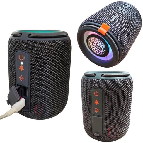 G-Tide SV30 speaker showing the Type-C charging port with a cable inserted.