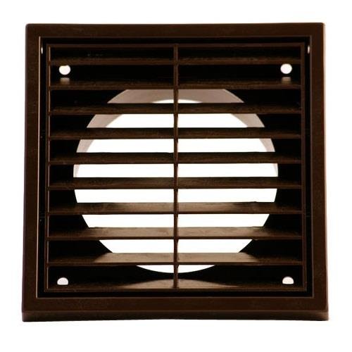 Jegs 1152B - Fixed Louvre Fan Wall Grille - Brown