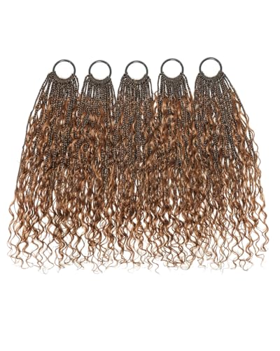 18' Crochet Deep Wave Boho Box Braids With Human...