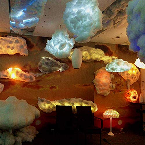 Lustre LED dark cloud avec simulation dynamique de tonnerre 50cm