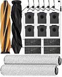22 pezzi Aqua10 Roller Accessori per Dreame Aqua10 Roller/Aqua10 Ultra Roller Complete 2 Spazzole Principali, 2 Stracci per Rullo, 4 Filtri HEPA, 6 Spazzole Laterali, 6 Sacchetti per la Polvere