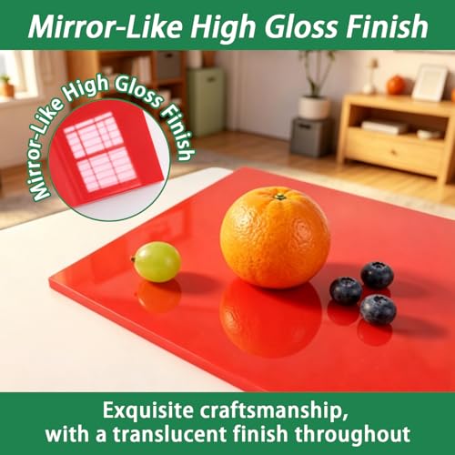 Image of Lesnlok 12 x 16 Red Acrylic Sheets 1 /4 inch Thick 6mm Cast Plexiglass Sheets,for Laser Cutting,Painting, Handicrafts, DIY Display Projects (1, red, 12 x 16 x 1 /4)