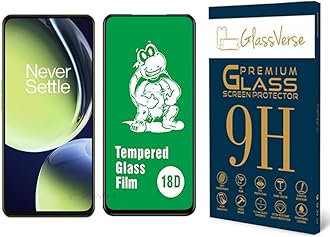 GlassVerse 18D Tempered Glass With Inbuilt AirBag Borders For OnePlus Nord CE 3 5G (Pack of 1) with Free Installation Kit Full screen Coverage - 6.7 inch