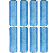 ZHAYAO 8 Pack Microfiber Cleaning Pads for Bona Mop, Reusable Microfiber Mop Pads for 18 Inch Mop...