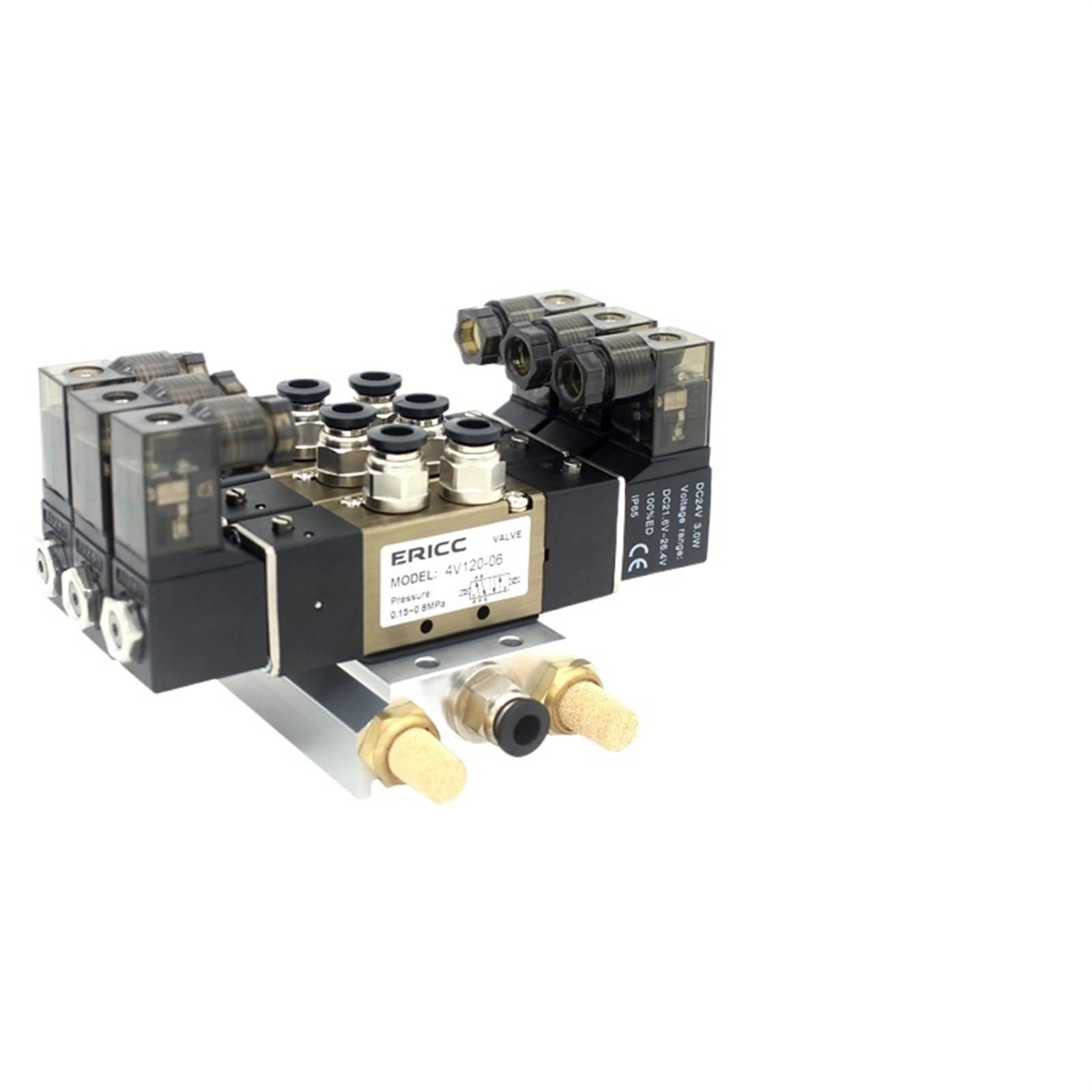 Électrovanne 5 ports 2 positions collecteur 4 stations 4mm AC110V