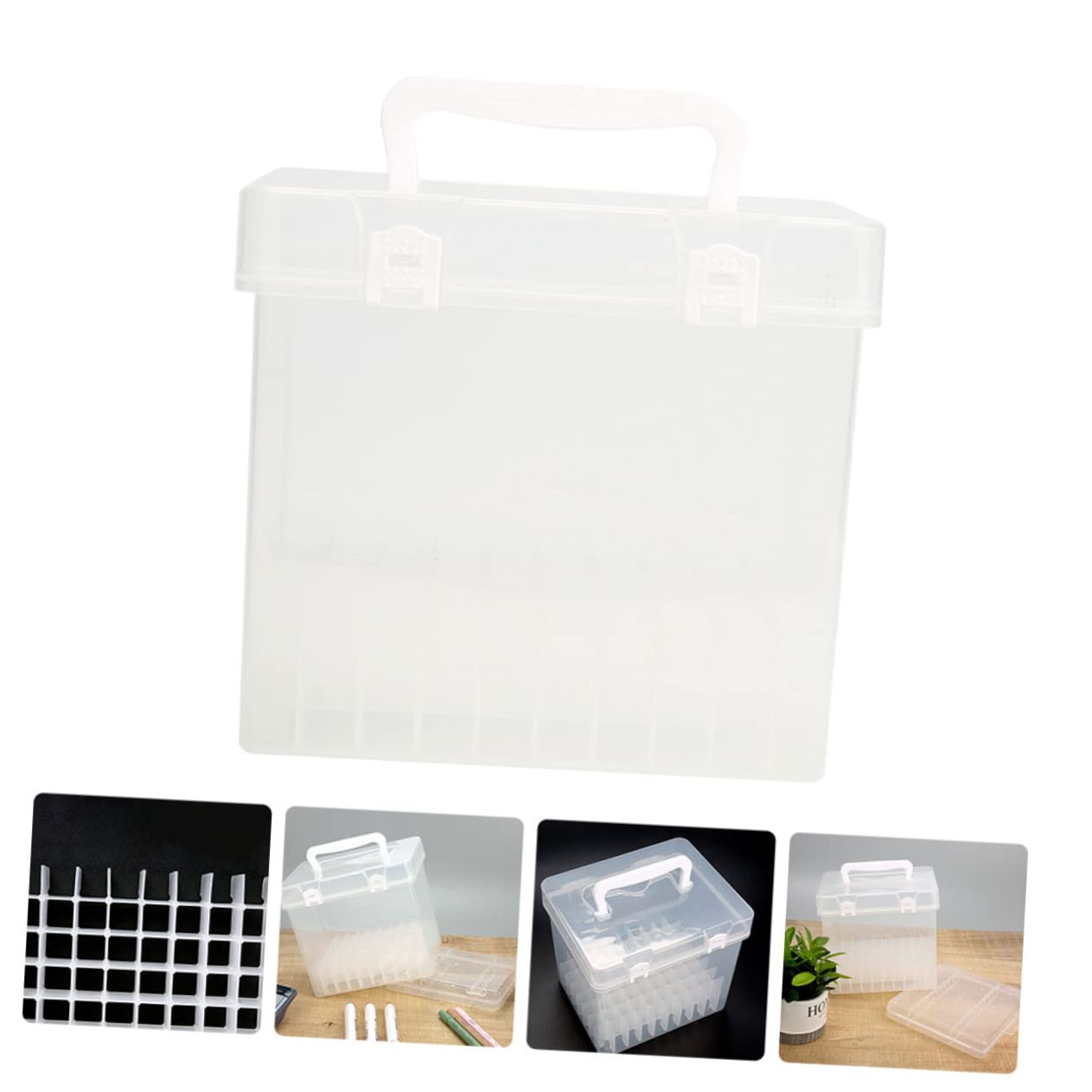 NUOBESTY Organizer Portatile per Cancelleria Bianco Scatola Stoccaggio per e Materiale Scolastico per Uffici Scuole