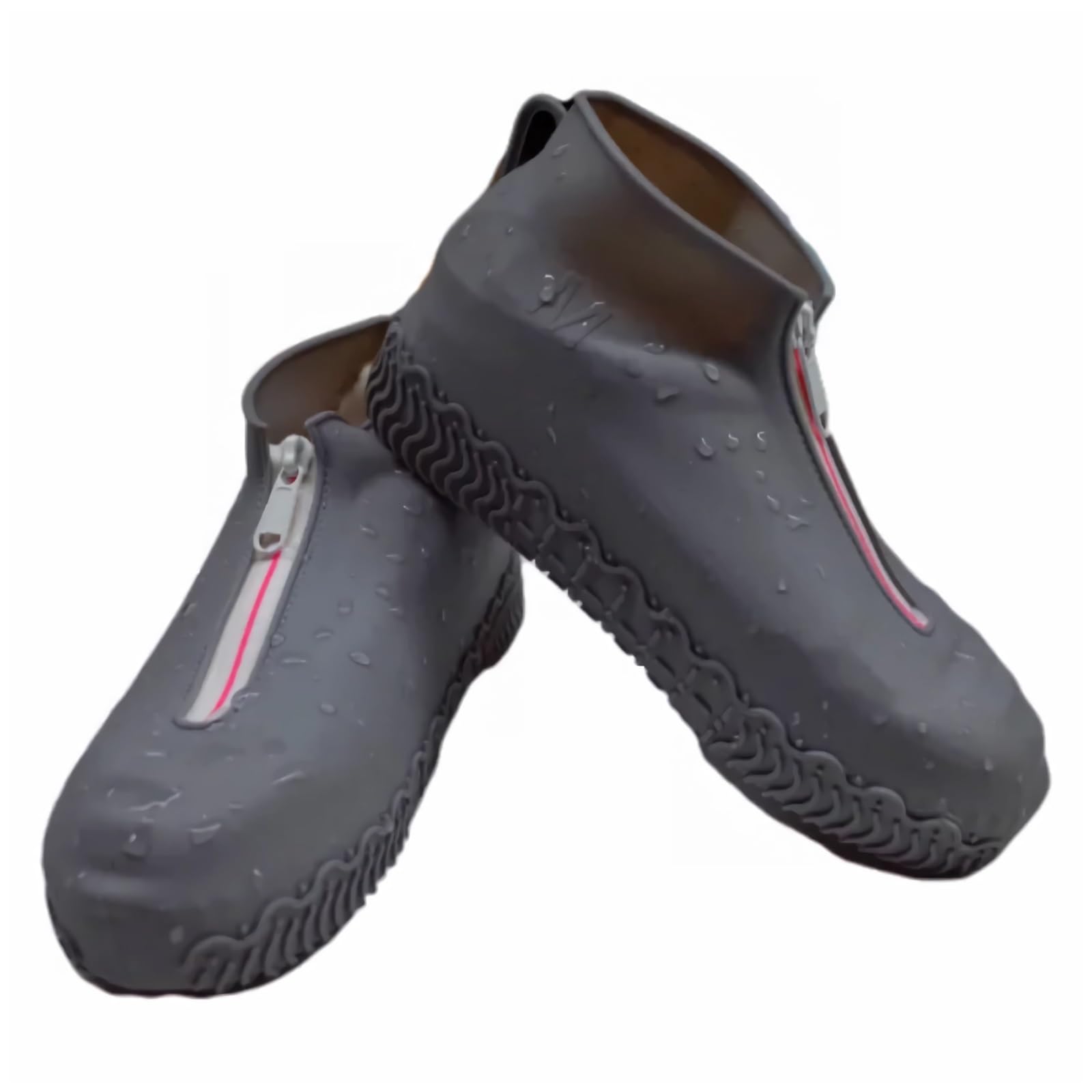 Reusable Silicone Shoe Cover with Zipper, Waterproof No-Slip, Elastic Rain Boots Cover Travel Accessories (Color : Gray, Size : X-Large)