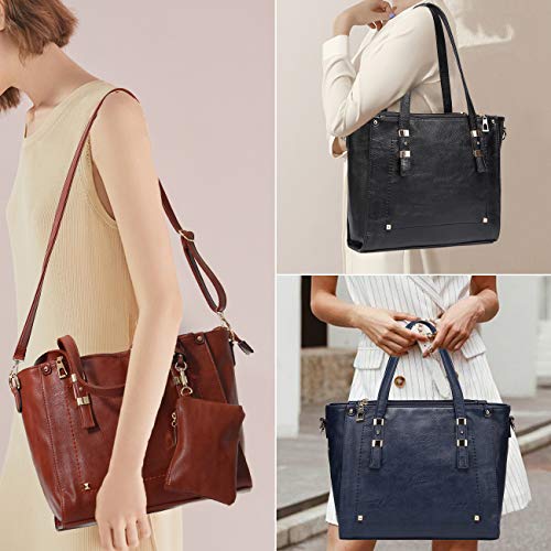 Tote-Bag-for-WomenVASCHY-Faux-Leather-Top-Handle-Triple-Compartment-Satchel-Work-Handbag-Purse-for-Ladies-with-Little-Pouch