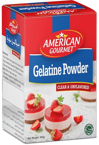 American Gourmet Gelatin Powder 500g - Clear and Unflavored. Crafted with a consistent gel strength this gelatin ensures reliable and predictable results in your recipes