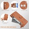 Funda Compatible con Vivo X100 Pro, Compatible con Vivo X100 Pro 5G V2324A V2309 de Cuero PU con Tarjetero, Cierre Magnético y Soporte, Color Marrón 5