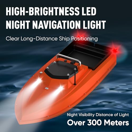 Image of High Speed RC Fishing Bait Boat for Ocean Lake Fishing with GPS, 500M Range, 4.5KG Load, Cruise Control