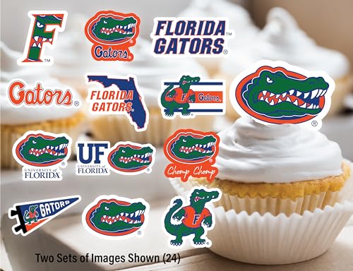 Decorazioni Per Cupcake Con Motivo Florida Gators (24 Pezzi) Dell'università Della Florida, Forniture Per Feste Di Calcio Alligatori, Regalo Di Compleanno, Decorazioni Per Feste Di Laurea - 5