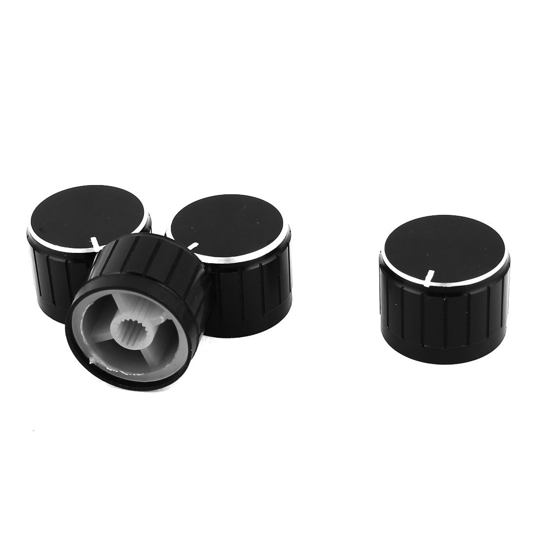 Amazon | uxcell 回転つまみ ロータリーノブ プラスチック 17x21mm 4個