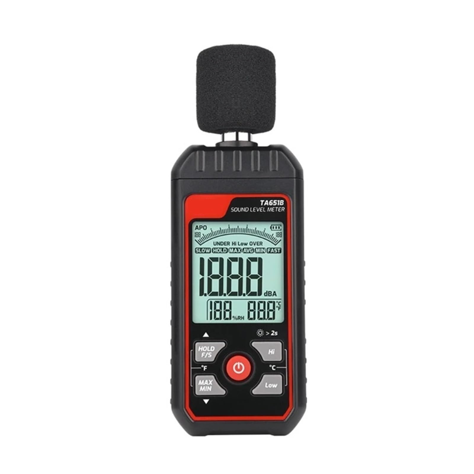 Mini Digital Sound Level Meter Loggers 30-130dB AudiosNoise Measuring Instrument Mini DBMeter Environmental Tester Alarm(TA651B)-image-12
