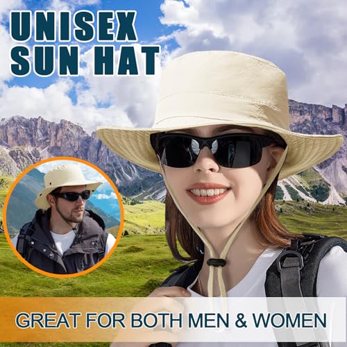 Sun Hats for Men Women Fishing Hat UPF 50+ Quick Dry Foldable Bucket Hat Adjustable Safari Hat for Beach Hiking - Image 3