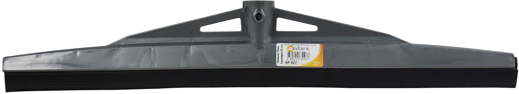 Floor Wiper Heavy Duty Squeegee Rubber Wiper Large Household Floor Squeegee with Long Metal Handle (Grey 40cm)