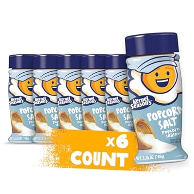 Kernel Seasons Popcorn Seasoning, Salt, 3.75 Ounce Pack of 6