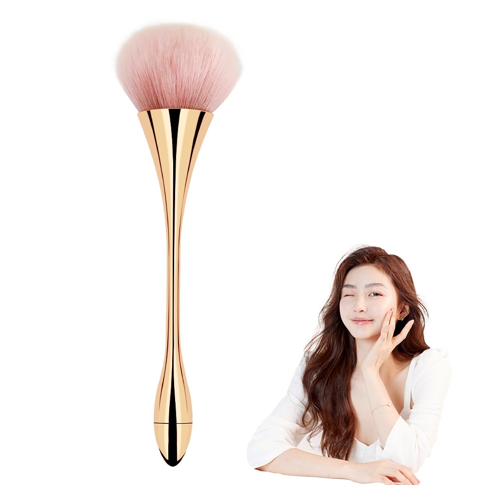メイクブラシ 化粧ブラシセット 高級繊維毛 超柔らかい メイクブラシ 日常の化粧 敏感肌適用 携帯用 (ゴールド, 小サイズ)