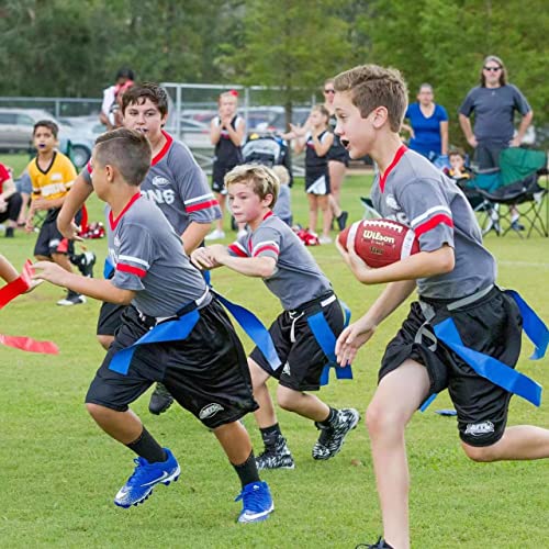 Vidabee Flag Football Set For 14 Players - 14 Flag Football Belts With 42 Flags, Bonus 4 Cones . Strong Durable Belts For Youth And Adults Football Player, Football Training Equipment For Kids. #TOP5