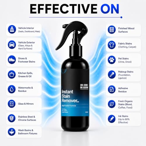 Image of Instant Stain Remover Pro Spray, Rapid Action Formula, Multi-Surface Cleaner for Car, Sofa, Kitchen and Fabric, 300 ml (PACK OF 2)
