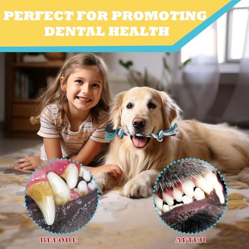 eggigi 60 peças de corda de nó multicolorido, brinquedos para mastigar para cachorros, brinquedo de