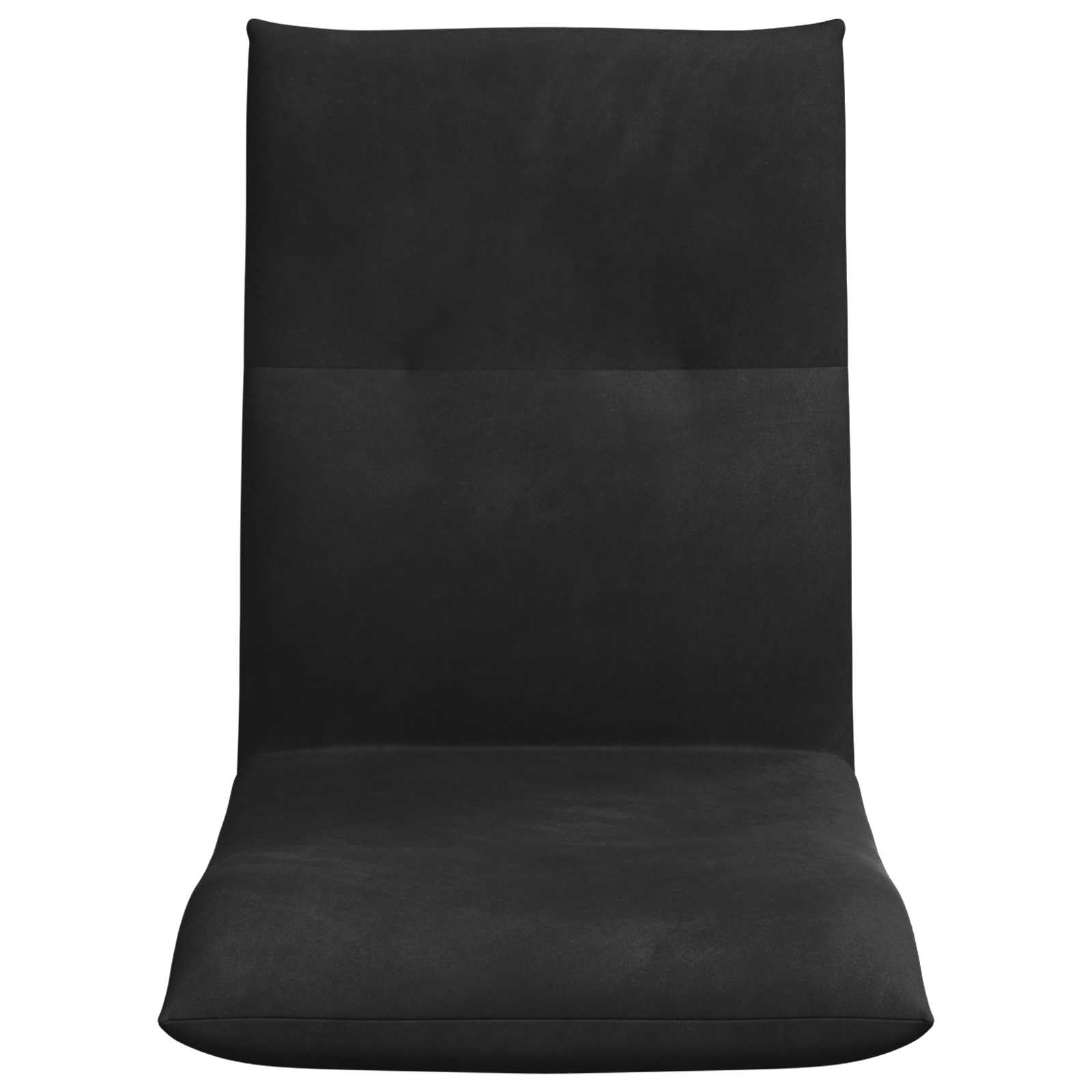 Regulowane czarne aksamitne krzesło podłogowe z ergonomicznym oparciem, wyściełane, składane, do salonu, gier, czytania, jogi, z trwałą metalową ramą, uniwersalne, wygodne