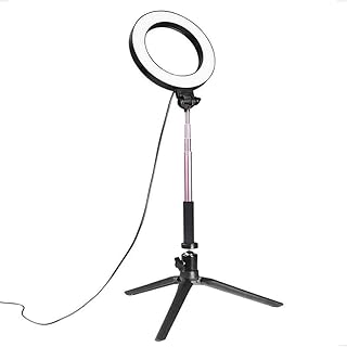 ZXM Ring Light Live Fill Light, Mobile Phone Bracket, LED Ring Light, Selfie, Anchor, Tripod, Live Light (Color : Pink, Size : 1.2m)