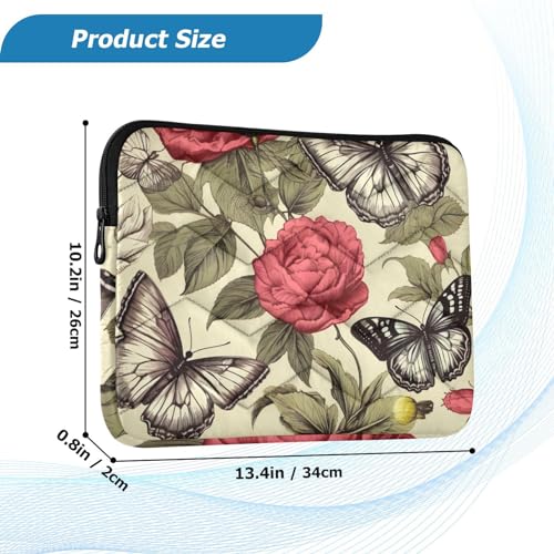 Funda para Laptop con Diseño de Mariposa Vintage 13-14 Pulgadas miniatura 3