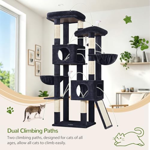 Árbol para Gatos Grande 72pulg Globlazer Gris Oscuro miniatura 6
