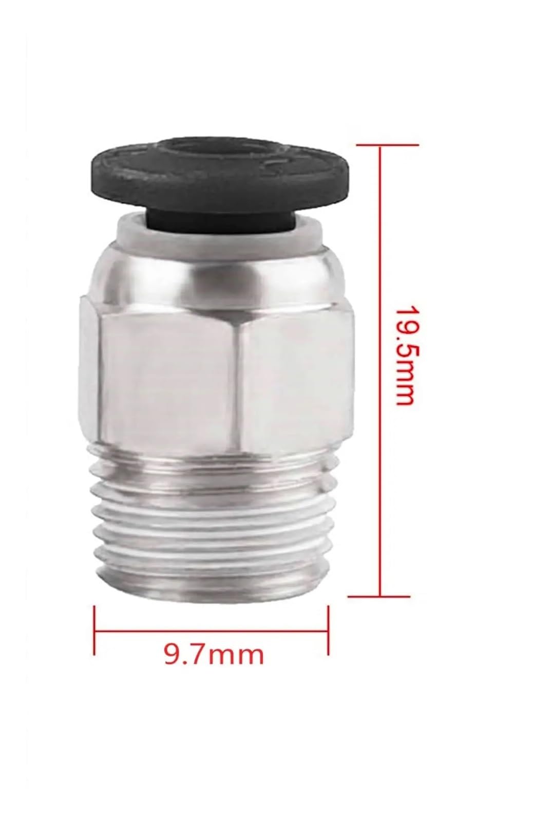 PC4-M10 Maschio Dritto Pneumatico PTFE Tubo Push-In Connettore di Raccordo Rapido for Stampante 3D Estrusore a Lunga Distanza