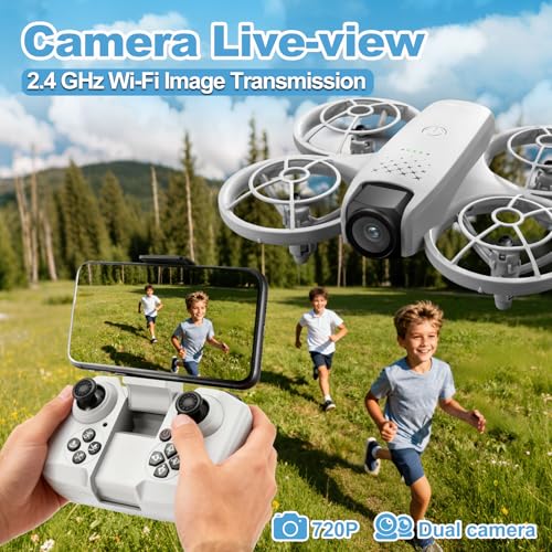 Jiakora Mini Drone with Camera for Kids 8-14, Beginner RC Drone Indoor with Propeller Protection, Altitude Hold, Throw to Go, 3D Flip, Gravity Induction, RC Quadcopter Plane Toys Gift for Boys & Girls - Image 3
