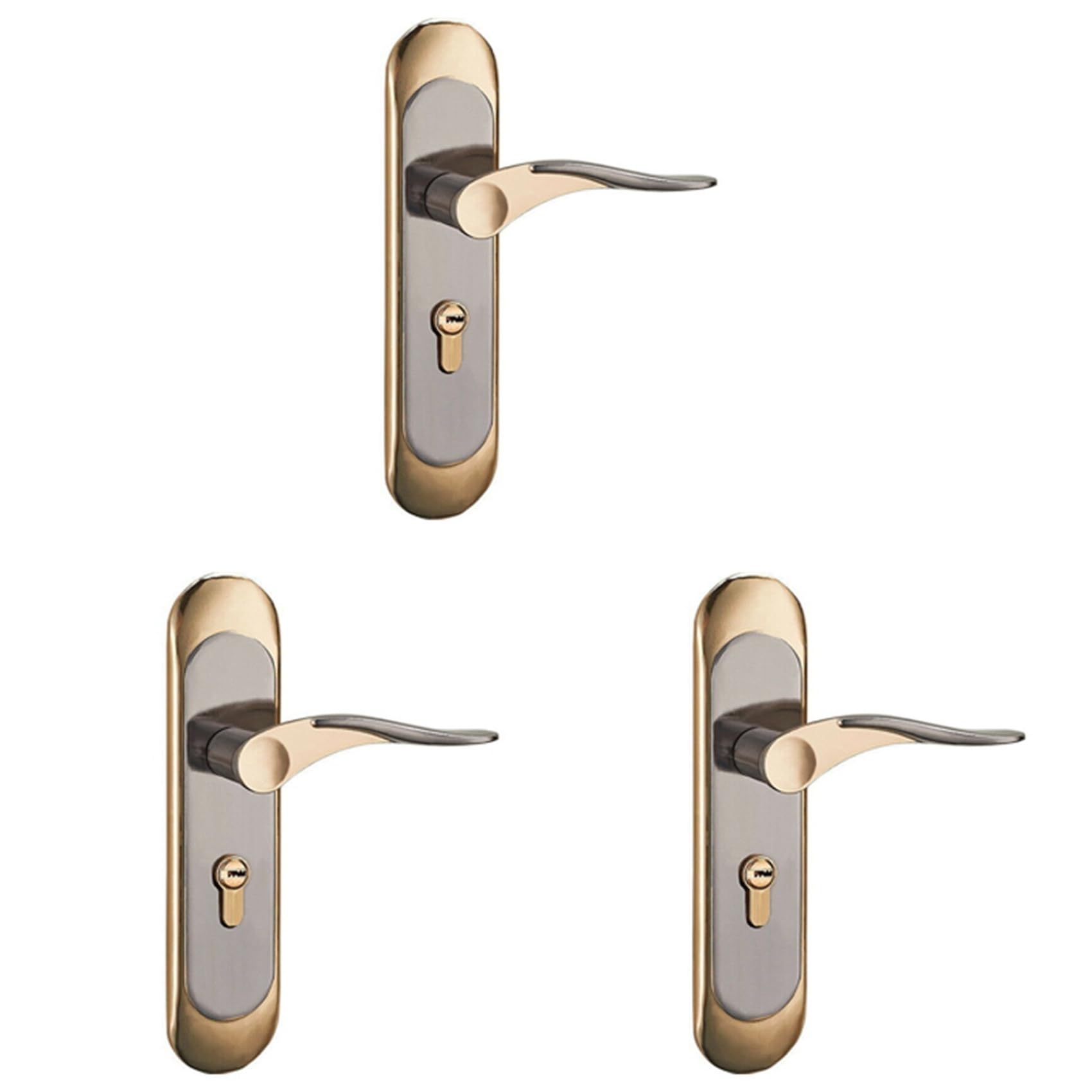 Manija de puerta interior del hogar 3X para el hogar con cerradura de seguridad Juego de llaves de aleación de aluminio